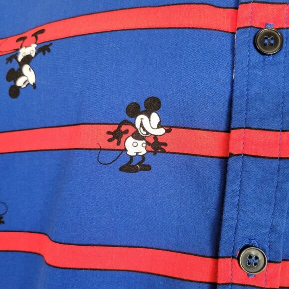 Disney X Forever 21 Mens Mickey Mouse Short Sleeve Button-Up Shirt (Size L) - Picture 7 of 8
